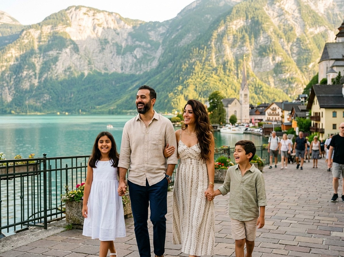 A happy family on their tailor-made Baron journey in Europe